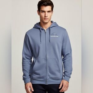 Men’s Quiksilver Fleece Zip-Up Jacket XL BES Full-Zip Hoodie